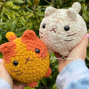 2 in 1 Crochet Pattern Cute Loaf Cat Plushies, Amigurumi Crochet Cat, Crochet Plushie Pattern, Crochet Plushie Pattern Bundle,Cute Crochet zdjęcie 4