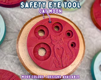 Safety Eye Insertion Tool | Cat Moon Design | Multiple Colors