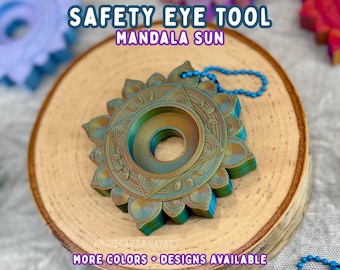 Safety Eye Insertion Tool | Mandala Design | Multiple Colors