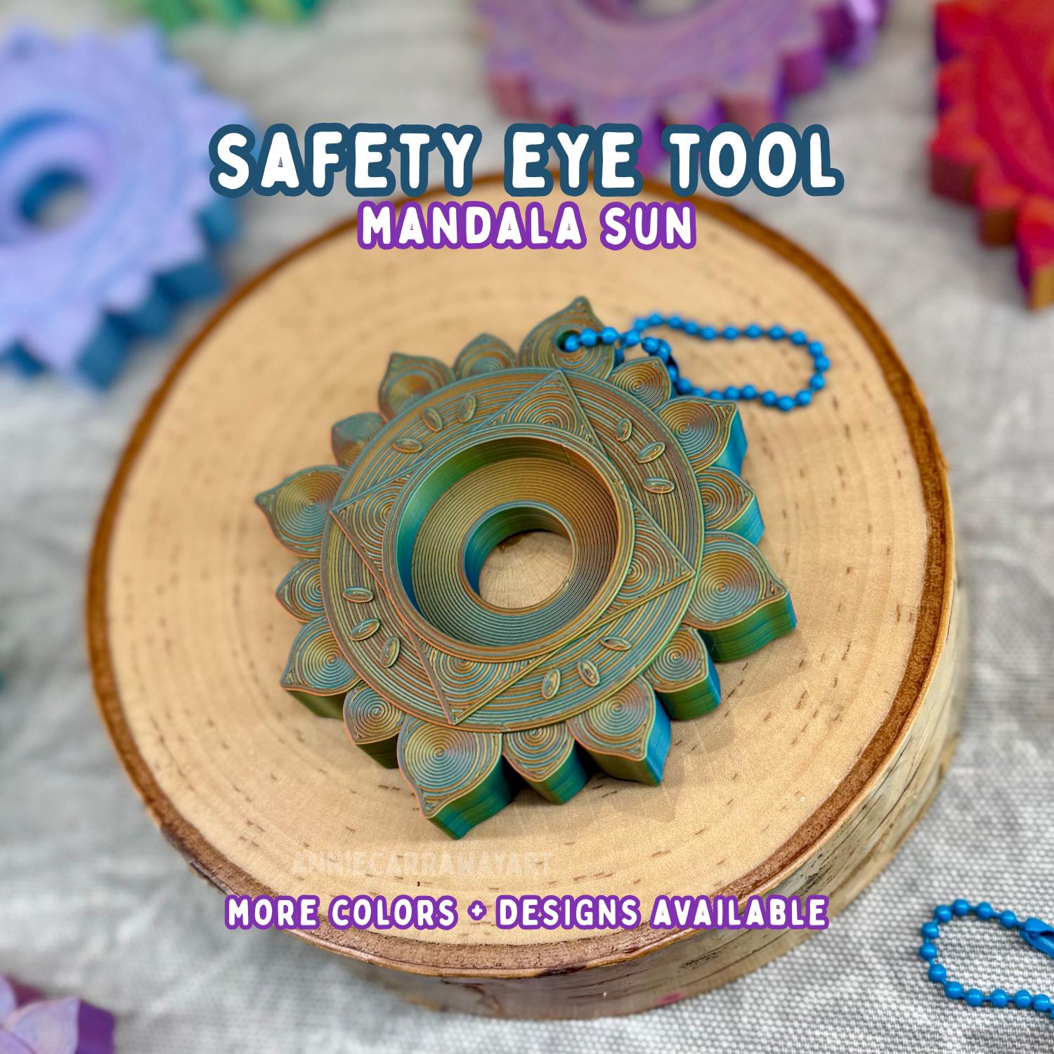 Safety Eye Insertion Tool | Mandala Design | Multiple Colors