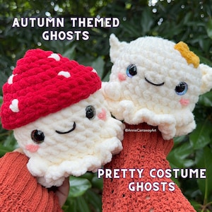 Patrón de crochet para Halloween / Peluches de fantasmas / Paquete de patrones 18 en 1 / Arte de Annie Carraway / Patrón en PDF imagen 7