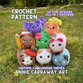 20 in 1 Crochet Pattern | Costume + Halloween Cat Plushies, Amigurumi Crochet Cat, Crochet Plushie Pattern Bundle,Cute Crochet, Loaf Cat