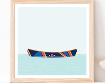 Minnesota Canoe Art Print: Lake Cabin Decor (Digital Download)