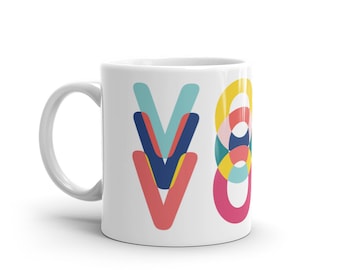 Vote Rainbow Mug: Activist Gift
