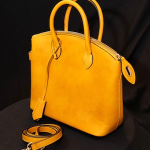 Cartera de piel italiana color caqui