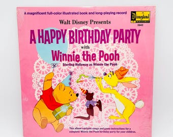 Sealed Vintage 1967 Winnie the Pooh Birthday Party Record - Disneyland LP