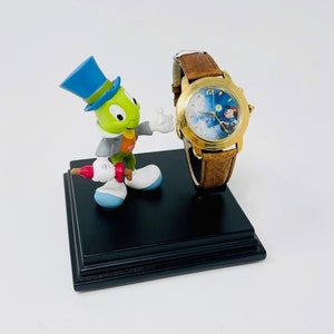 Original Vintage Disney Everlasting Time Watch Collectors Club Pinocchio & Jiminy Cricket LE Authentic Disneyland Memorabilia Gift Xmas