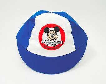 Original Vintage 1970s Mickey Mouse Club Disney 4 Panel Kids Cap Hat Walt Disney Productions Authentic Disney Memorabilia Collectibles Gift