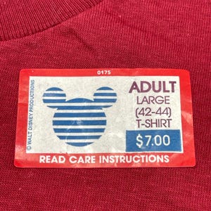 New with Tags Disneyland T-shirt Adult Large 1980's Authentic Disneyland Clothing Vintage Disney Original Tees Souvenir Character Fashions image 8