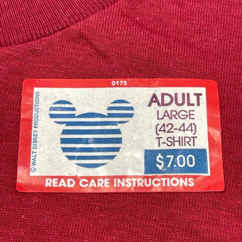 New with Tags Disneyland T-shirt Adult Large 1980's Authentic Disneyland Clothing Vintage Disney Original Tees Souvenir Character Fashions image 8