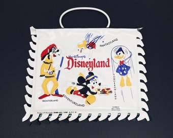 1950s Disneyland Mickey Mouse Vinyl Puzzle Bag, Vintage Collectible
