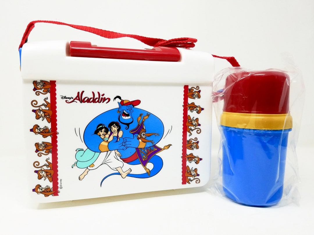 Rare Vintage Disney's Aladdin Lunch Box With Thermos - Authentic