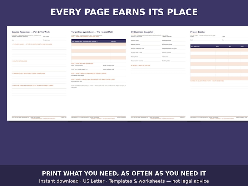 Freelancer Client Onboarding Kit, Client Intake Forms, Contract ...