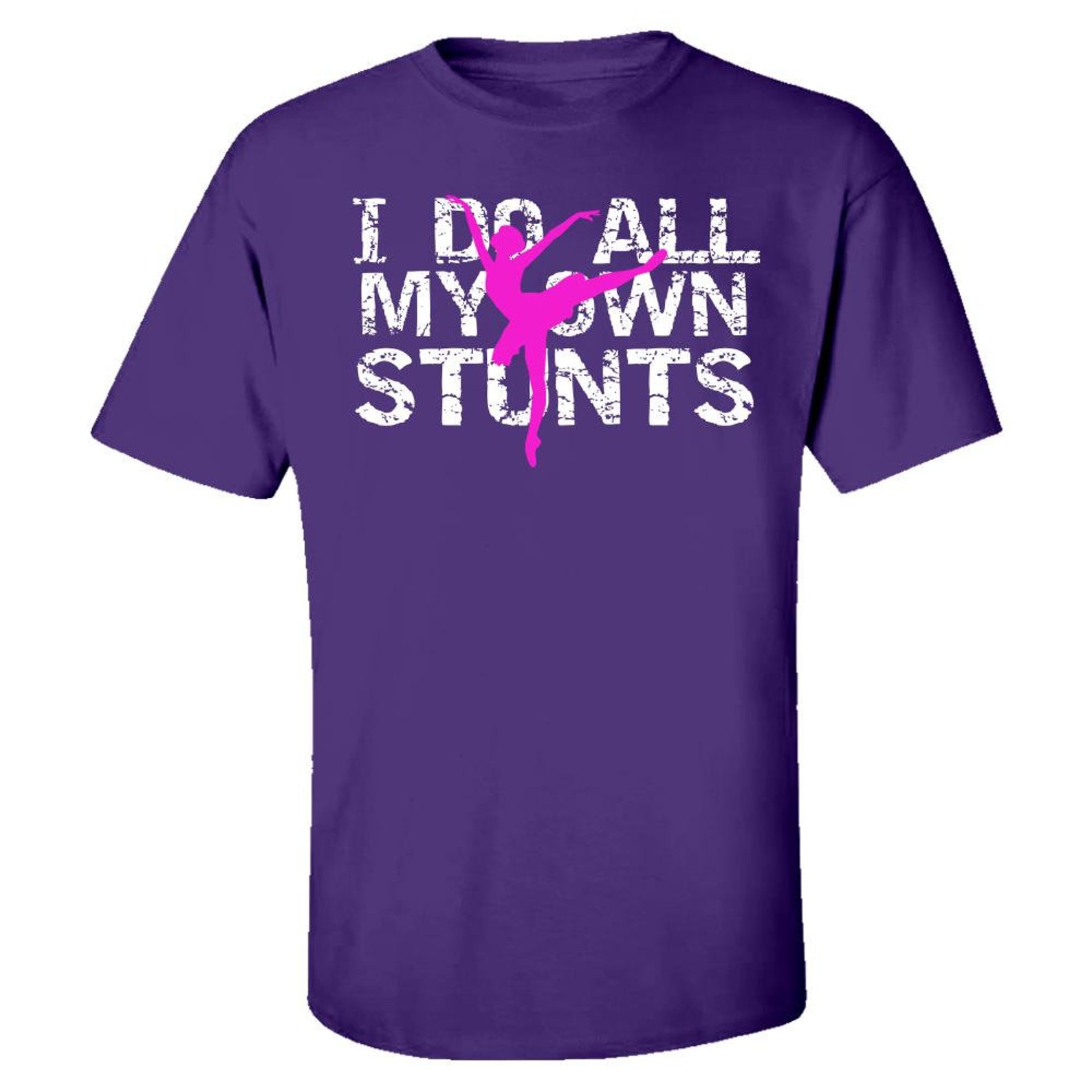 ballet i do my own stunts ballerina - kids t-shirt