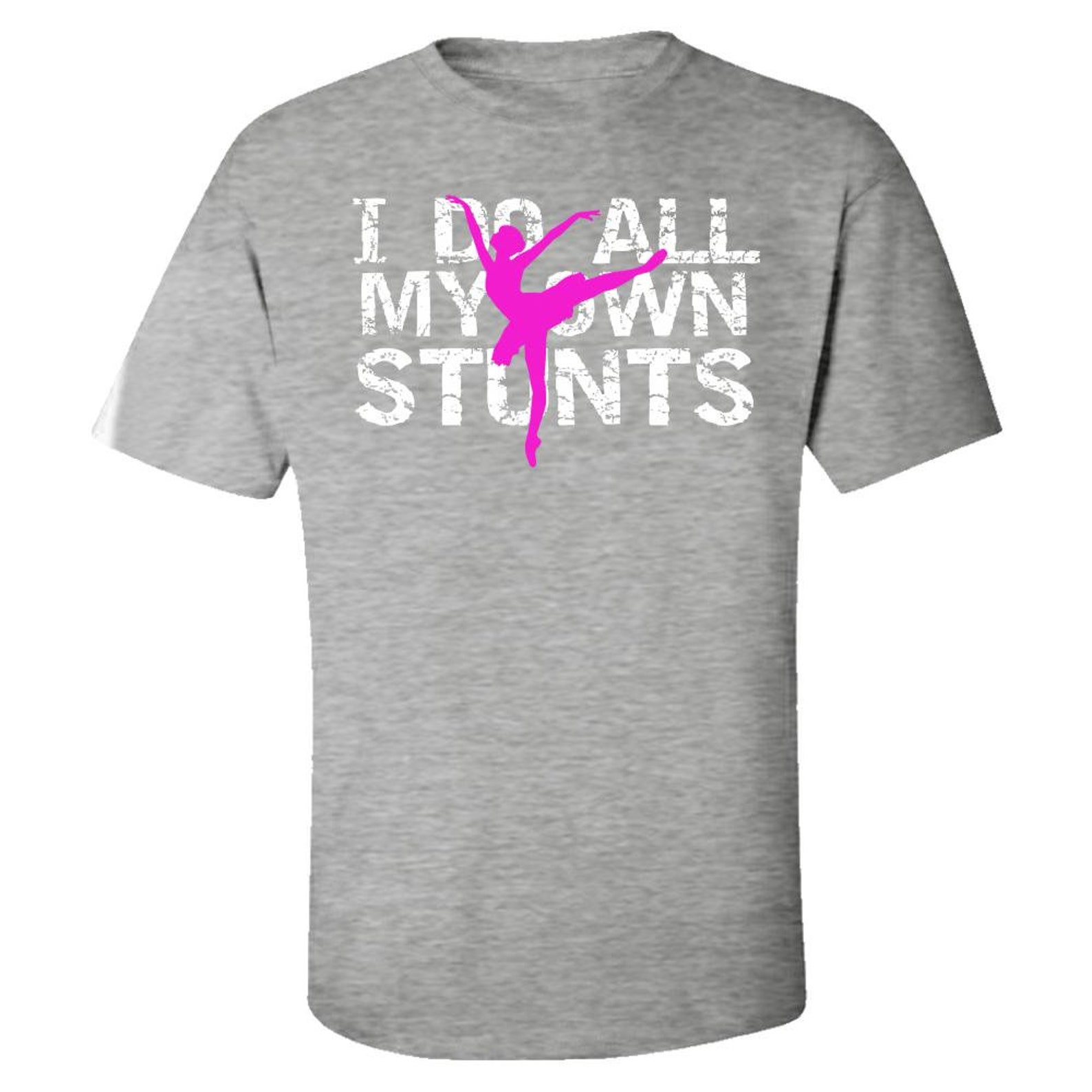ballet i do my own stunts ballerina - kids t-shirt