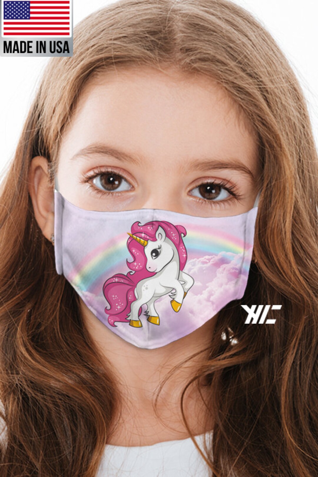 Unicorn Face Mask Child Mask Face Mask Protective Mask Etsy