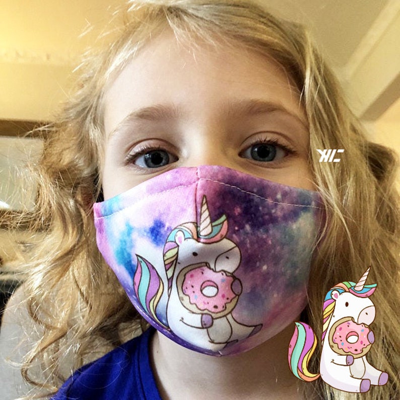 Unicorn Face Mask Child Mask Face Mask Protective Mask Etsy