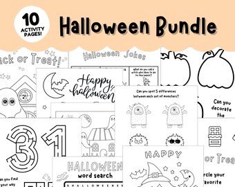 Halloween Malseite Aktivitäts Bundle