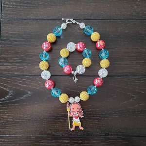 Moana Inspired Chunky Bubblegum Bead Necklace & Bracelet Disney