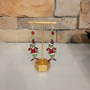 Earrings Inspired by How the Grinch Stole Christmas featuring the Grinch! Little Pieces of Magic, Christmas, Jewelry, Holidays
