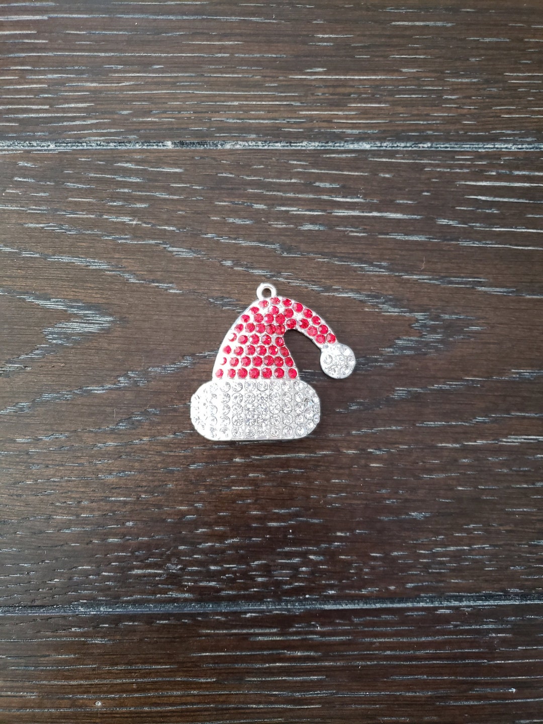 Christmas Inspired Rhinestone Santa Hat Pendant for Children's Chunky ...