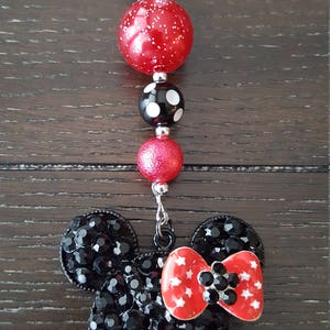 Minnie Mouse Inspired Key Chain / Zipper Charm / Backpack Bling / Purse ...