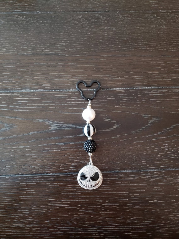 NIGHTMARE BEFORE CHRISTMAS Jack Skellington Charm KEYRING KEYCHAIN Bag Tag