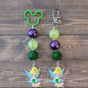 Tinkerbell Fairy Inspired Key Chain / Zipper Charm/ Purse Charm / Backpack Charm / Disney