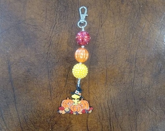Yellow Bird, Woodstock Inspired, Key chain / Backpack Charm / Purse Charm / Peanuts