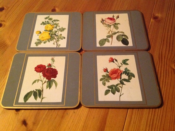 Vintage Table Place Mats Coasters Etsy