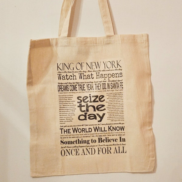 Newsies Quotes and Lyrics Tote/Shopper Bag - Natural Canvas