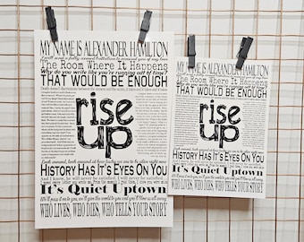 Hamilton quotes en teksten A5/A6 print