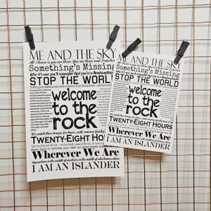 Citations et paroles Come From Away, impression A5/A6