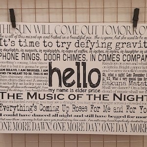 Broadway Quotes and Lyrics A4 Poster Print