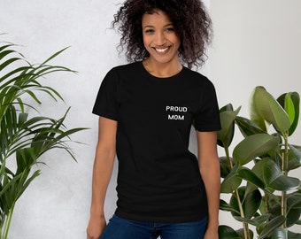 Camiseta "Mãe Orgulhosa de Militar", Presente para Mãe de Veterano, Apoio em Missão, Camiseta Patriótica para Mães
