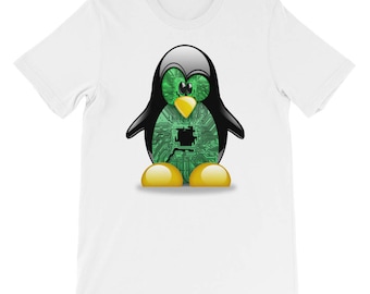Geeky Penguin T-shirt, Fun Gift for Tech Lovers, Original Design