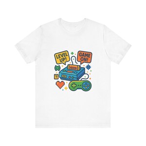 Pappa-geek-present - Retro-konsol-T-shirt, Gamer-pappa-present, fars dag-T-shirt