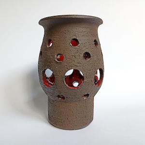 Danish  Ceramic Candle Holder Lantern by Lehmann Keramik Studio Pottery Vintage 60s 70s