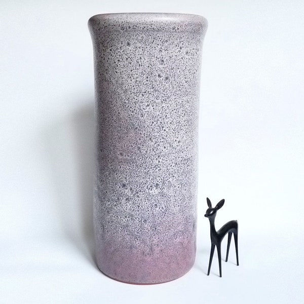 XL Ceramic Purple Vase by Töpferei Römhild,German Studio Pottery Mid-Century 60s