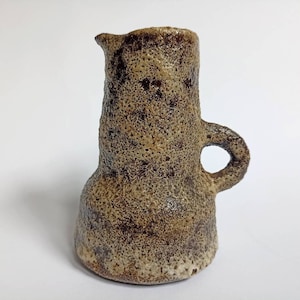 Ceramic Jug Vase by Marius Van Woerden,Vest Keramiek Gouda,Fat Lava Glaze Dutch Pottery Vintage 60s 70s