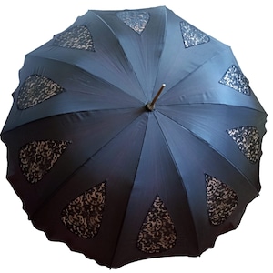 Sun Umbrella by Jacques Heim Black Lace Haute Couture Fashion Paris 50&#39;s Rare