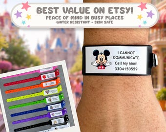 Deaf Medical ID Bracelet - Non-Verbal Safety ID Kids Bracelet, Waterproof Kids ID Jewelry, Autism Awareness Bracelet, Adult Medical Safety