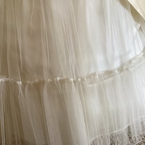 Wedding Dress Bridal Gown Vintage Sample Silk Lace Strapless Ballgown Skirt Formal Beach Country Wedding image 9