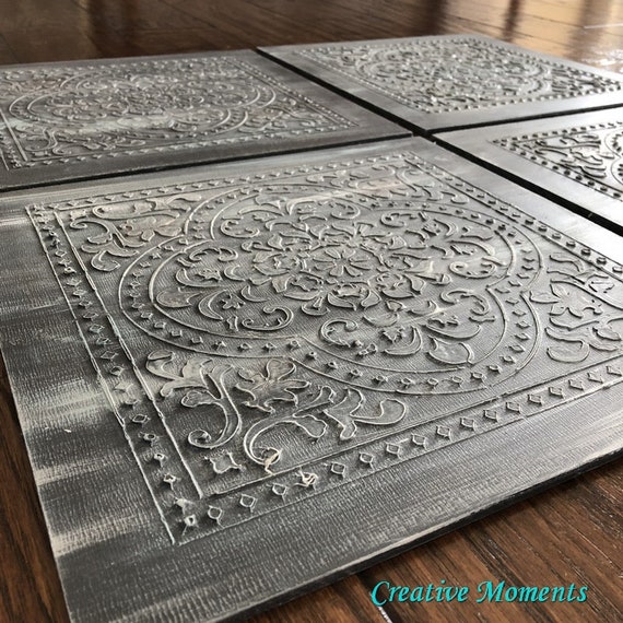 Faux Vintage Tin Tiles Farmhouse Wall Decor Custom Order Singapore - Vintage Tin Tile Wall Decor Faux Vintage Tin Tiles Farmhouse Wall Decor Custom Order Singapore - Vintage Tin Tile Wall Decor