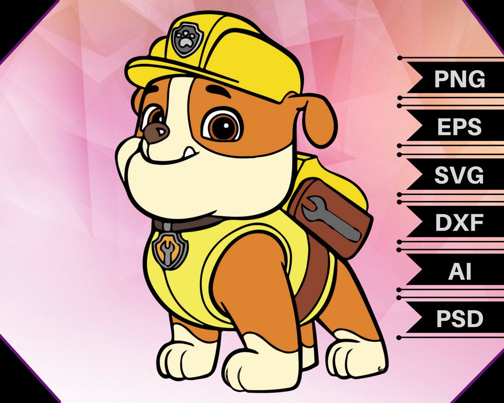 Download Rubble Paw PatrolPaw patrol svgPaw patrol clipartPaw ...