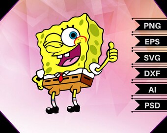 Thumbs Up Spongebob, Spongebob svg,spongebob clipart,spongebob cut files,spongebob invitation,spongebob printable,spongebob shirt,spongebob