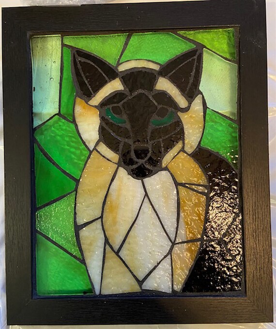 Stained Glass Mosaic Art Cats Cats Cats Etsy