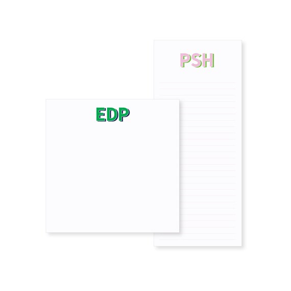 Layered Monogram Notepad // 2 Sizes | Etsy
