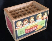 Vintage Mini Crate - Dionne Quintuplets - National Biscuit Company Graham Crackers - Desk Office Organizer