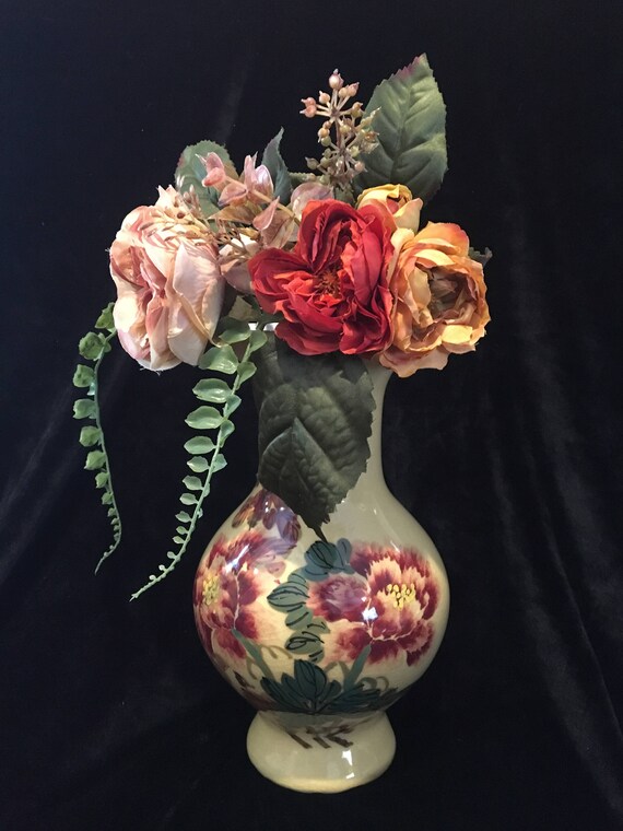 Vintage Japanese HandPainted Vase Marked Etsy